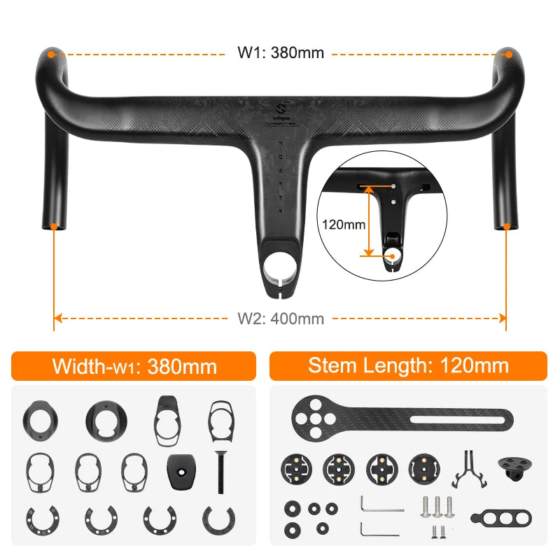 Combo cintre potence TOSEEK Carbon