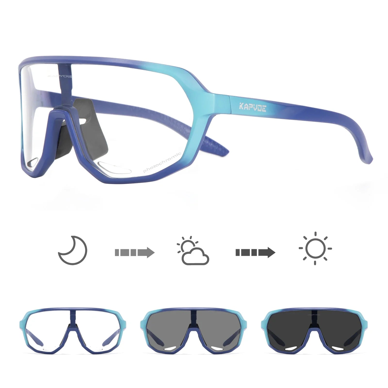 Lunettes de Cyclisme KAPVOE Photochromiques UV400