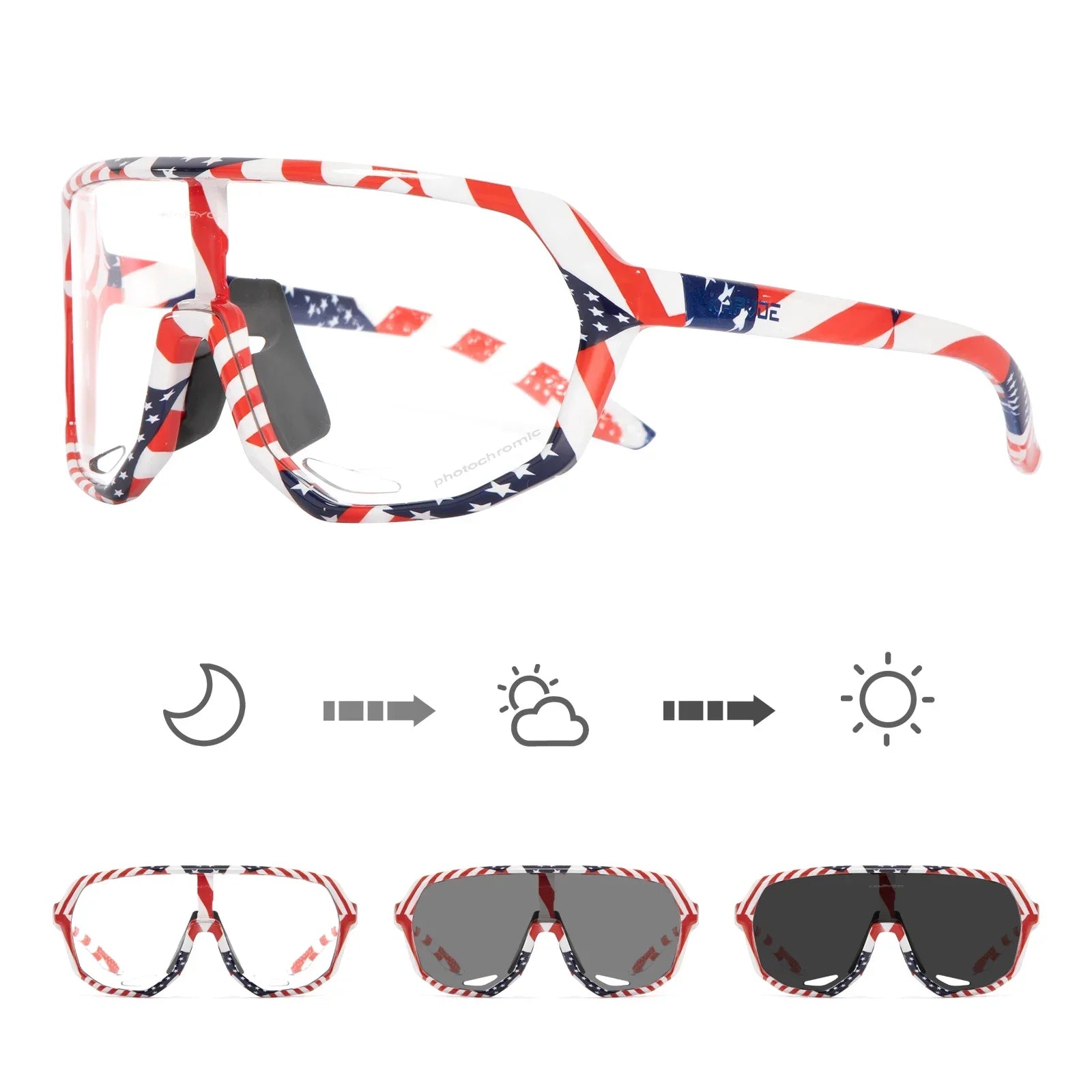 Lunettes de Cyclisme KAPVOE Photochromiques UV400