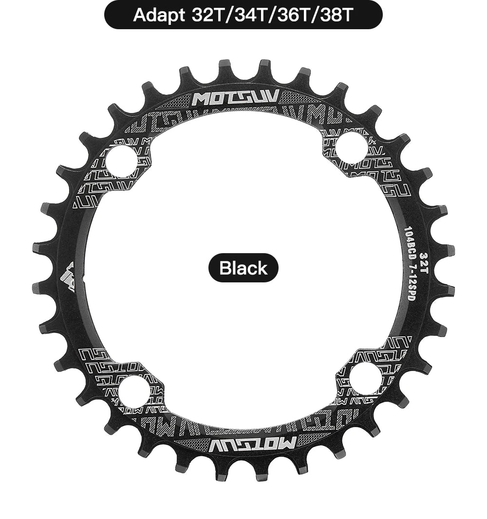 Plateau VXM Narrow-Wide Rond ou Ovale BCD 104 – Aluminium – VTT / Route