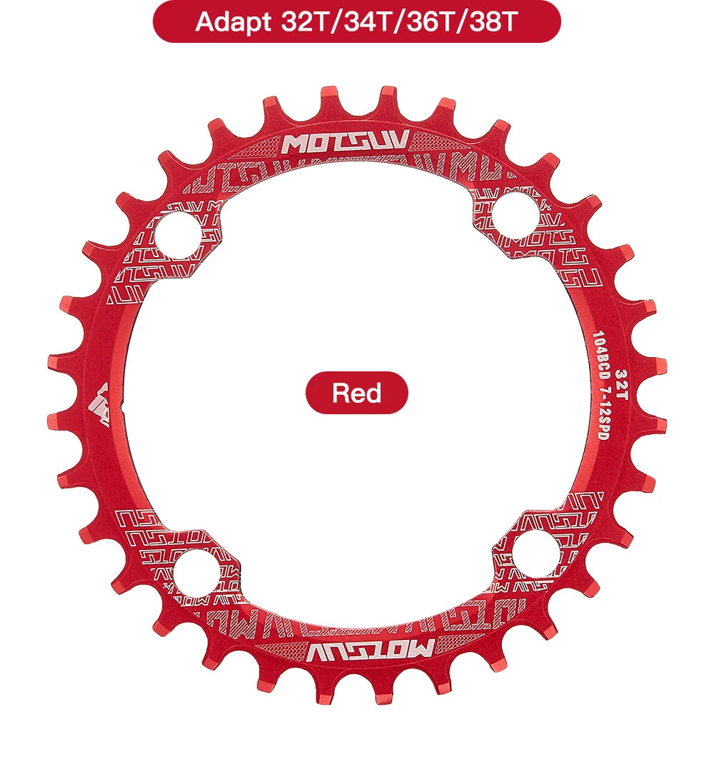 Plateau VXM Narrow-Wide Rond ou Ovale BCD 104 – Aluminium – VTT / Route