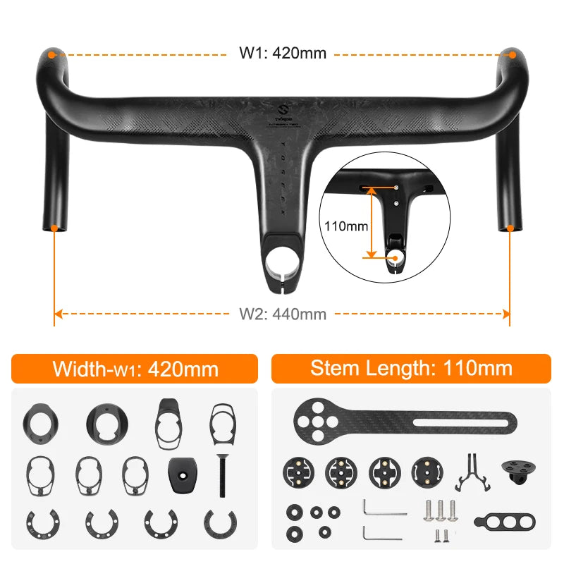 Combo cintre potence TOSEEK Carbon