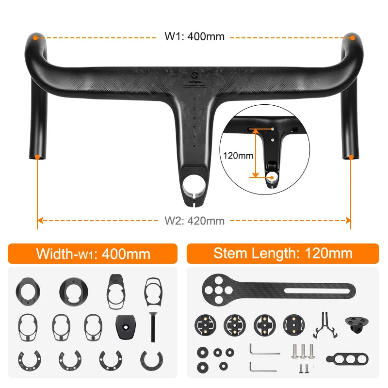 Combo cintre potence TOSEEK Carbon